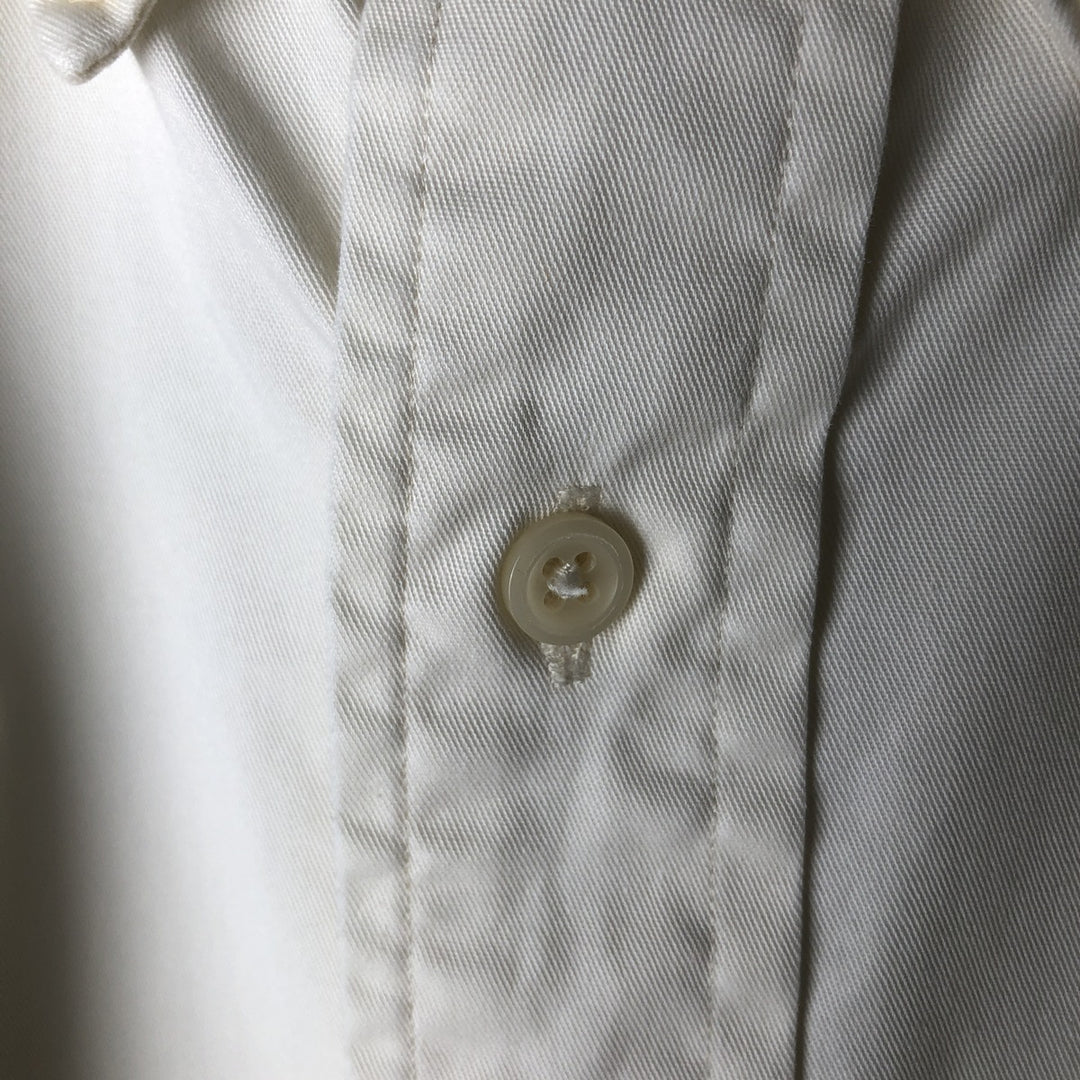 Ralph Lauren YARMOUTH long sleeve button down shirt, men's XL size cotton ivory Vintage Second Hand