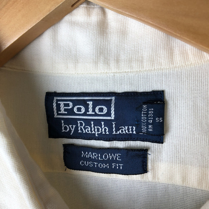 Ralph Lauren POLO by Ralph Lauren MARLOWE CUSTOM FIT long-sleeved cotton sheer shirt, men's size XL cotton ivory Vintage Second Hand