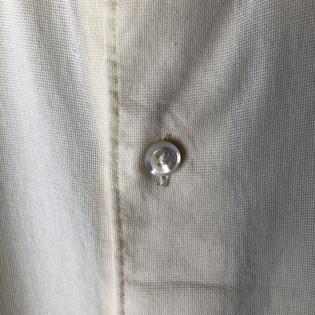 Ralph Lauren POLO by Ralph Lauren MARLOWE CUSTOM FIT long-sleeved cotton sheer shirt, men's size XL cotton ivory Vintage Second Hand