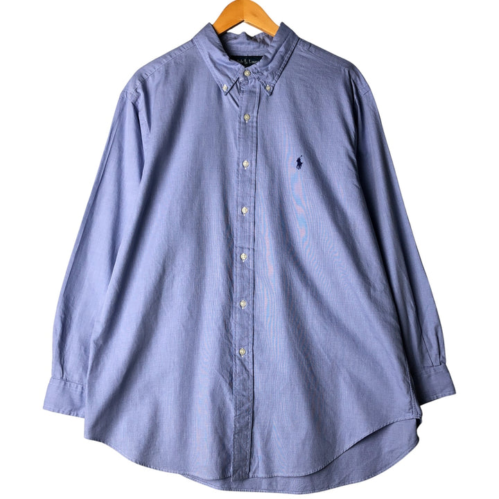 Ralph Lauren Classic Fit Long Sleeve Button Down Shirt Men's XL cotton blue type Vintage Second Hand