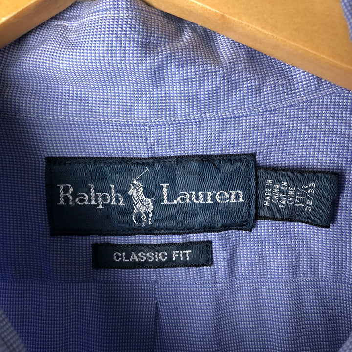 Ralph Lauren Classic Fit Long Sleeve Button Down Shirt Men's XL cotton blue type Vintage Second Hand