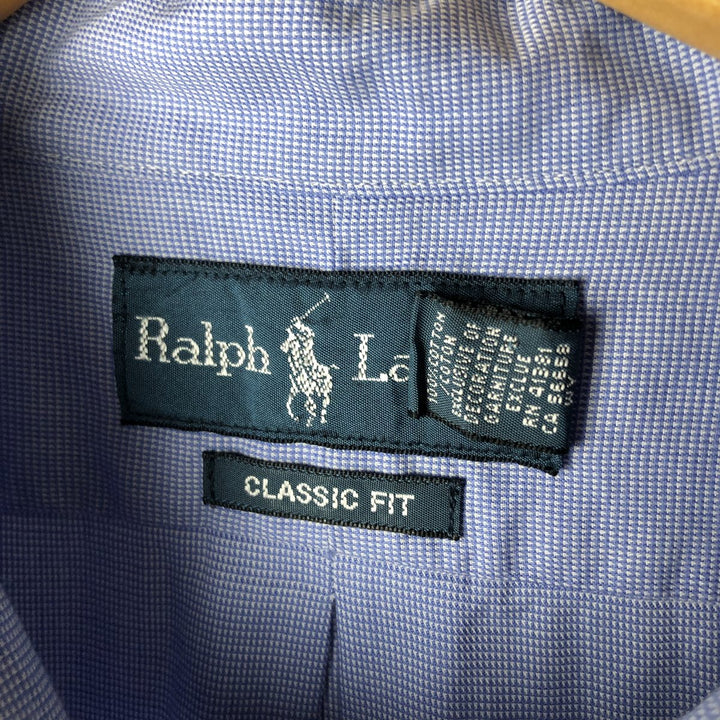 Ralph Lauren Classic Fit Long Sleeve Button Down Shirt Men's XL cotton blue type Vintage Second Hand