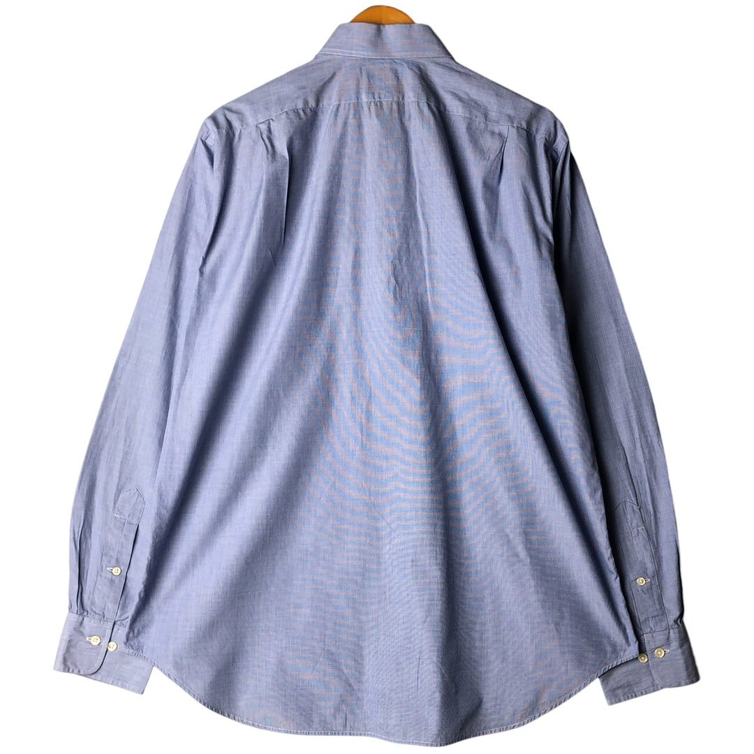 Ralph Lauren POLO by Ralph Lauren REGENT CLASSIC FIT long sleeve cotton shirt, men's size L cotton blue type Vintage Second Hand