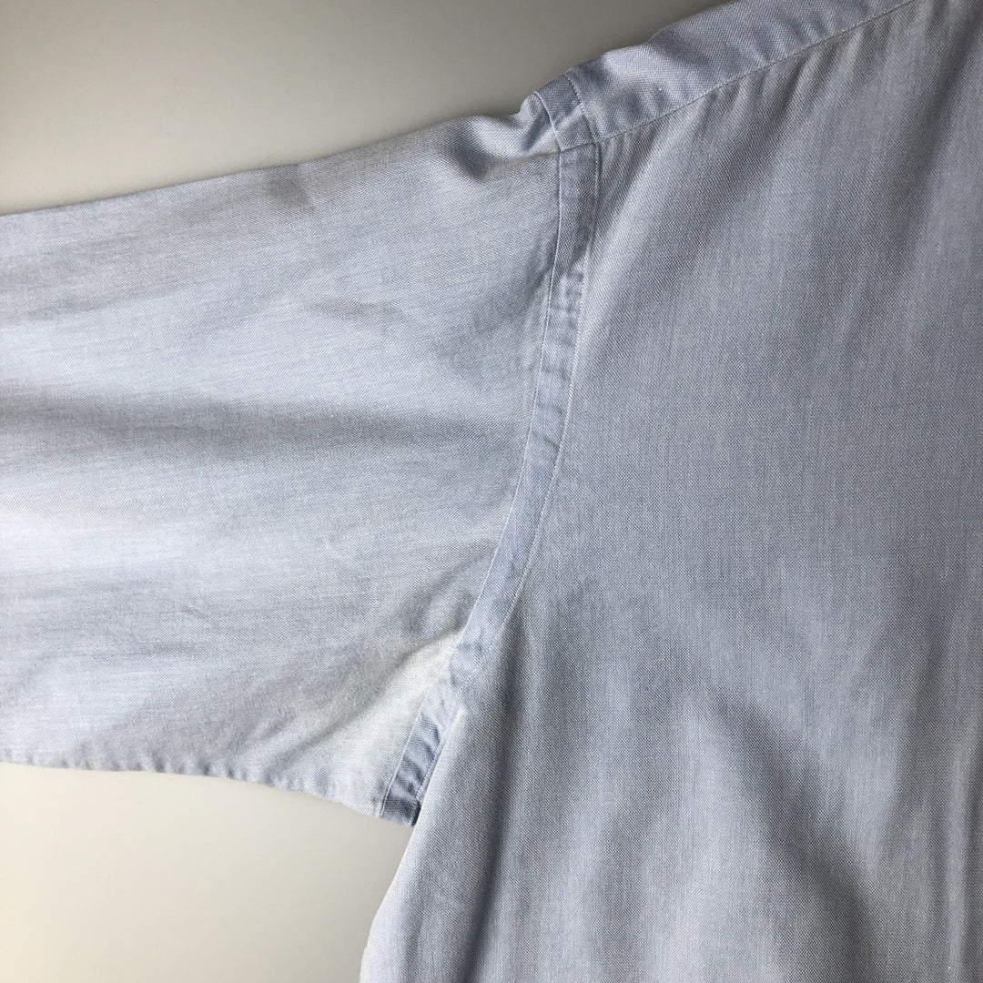 Ralph Lauren YARMOUTH long sleeve button down shirt, men's size L cotton Blue type light blue Vintage Second Hand