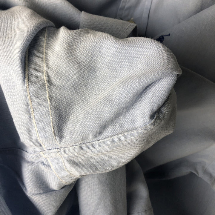Ralph Lauren YARMOUTH long sleeve button down shirt, men's size L cotton Blue type light blue Vintage Second Hand