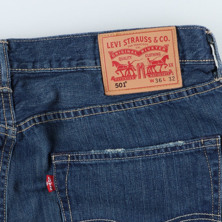 Levi's 501 straight denim pants for men, size W36 cotton blue type Vintage Second Hand