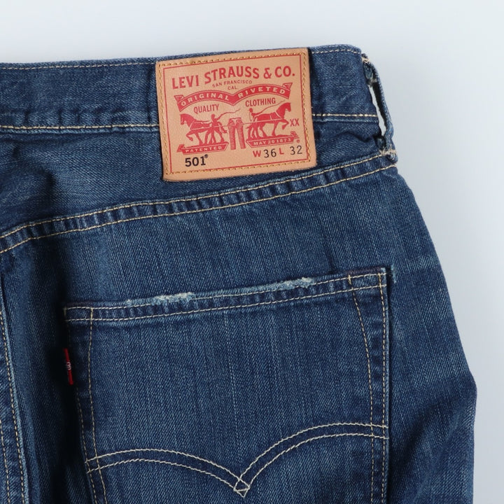 Levi's 501 straight denim pants for men, size W36 cotton blue type Vintage Second Hand