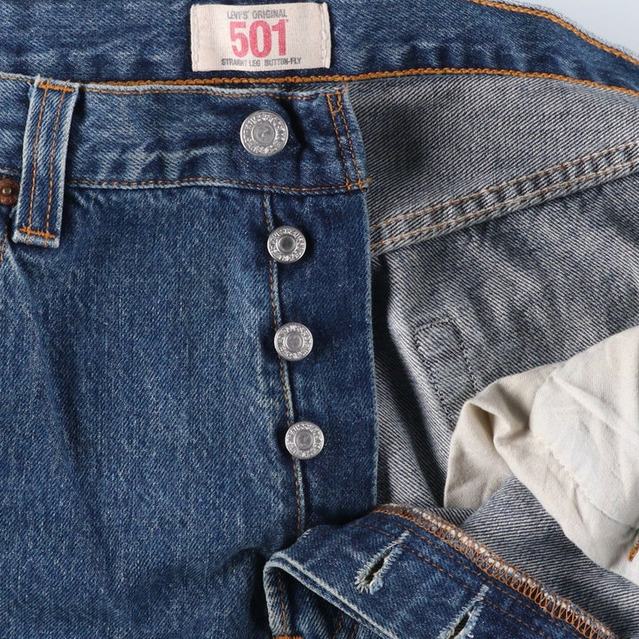 Levi's 501 Euro model straight denim pants for men, size W34 cotton blue type Vintage Second Hand