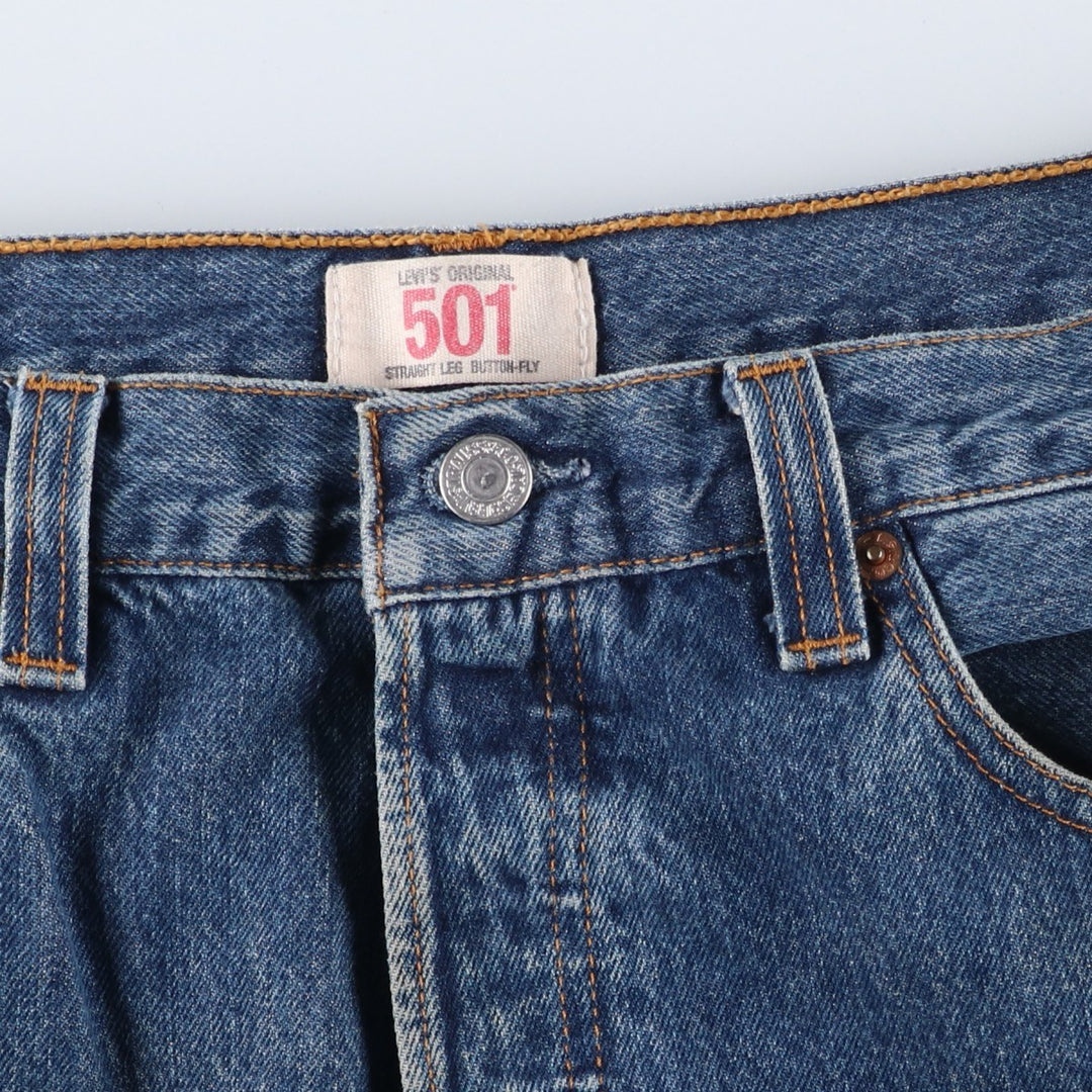 Levi's 501 Euro model straight denim pants for men, size W34 cotton blue type Vintage Second Hand