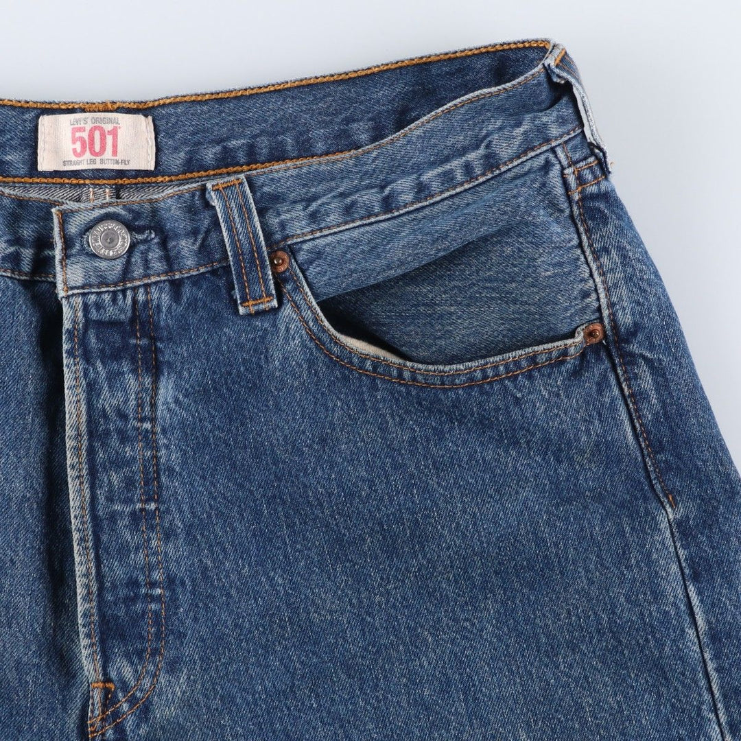 Levi's 501 Euro model straight denim pants for men, size W34 cotton blue type Vintage Second Hand