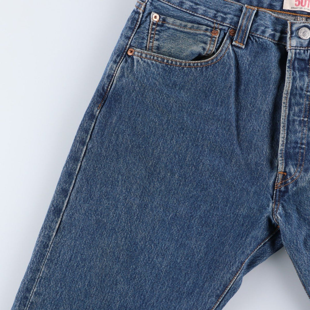 Levi's 501 Euro model straight denim pants for men, size W34 cotton blue type Vintage Second Hand
