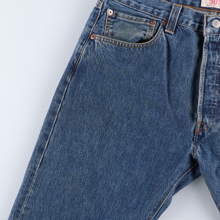 Levi's 501 Euro model straight denim pants for men, size W34 cotton blue type Vintage Second Hand