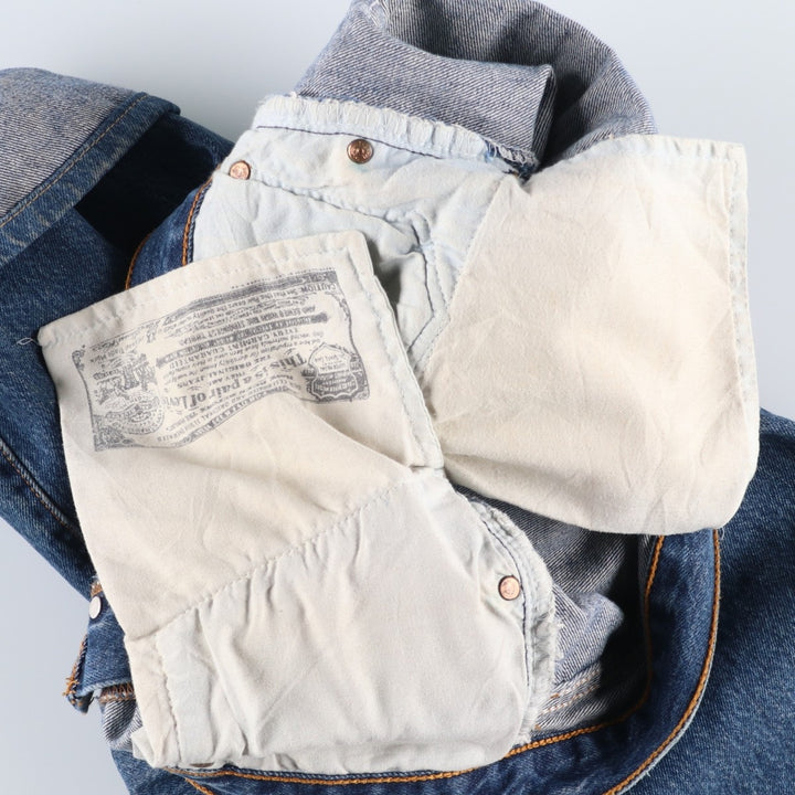Levi's 501 Euro model straight denim pants for men, size W34 cotton blue type Vintage Second Hand