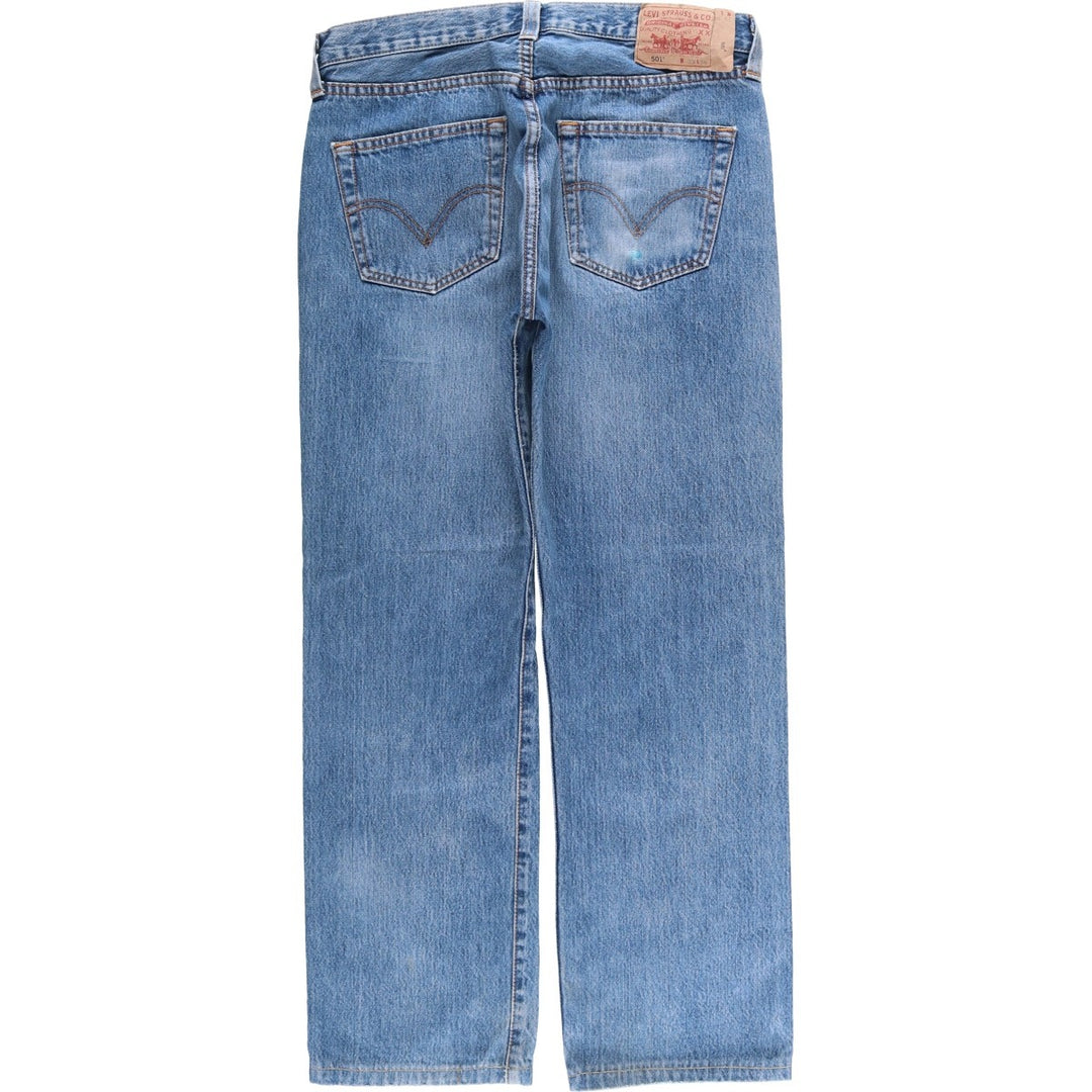 Levi's 501 Euro model straight denim pants for men, size W34 cotton blue type Vintage Second Hand