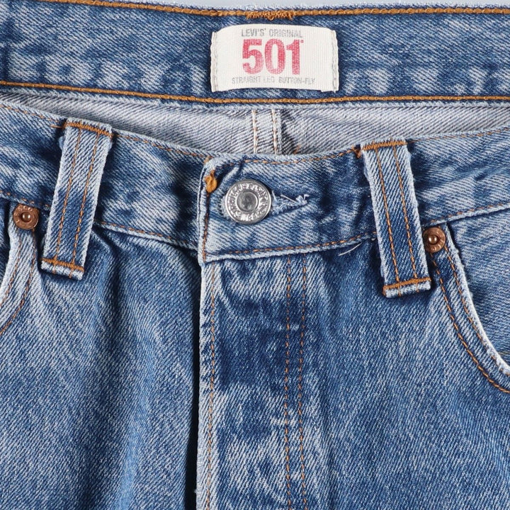 Levi's 501 Euro model straight denim pants for men, size W34 cotton blue type Vintage Second Hand