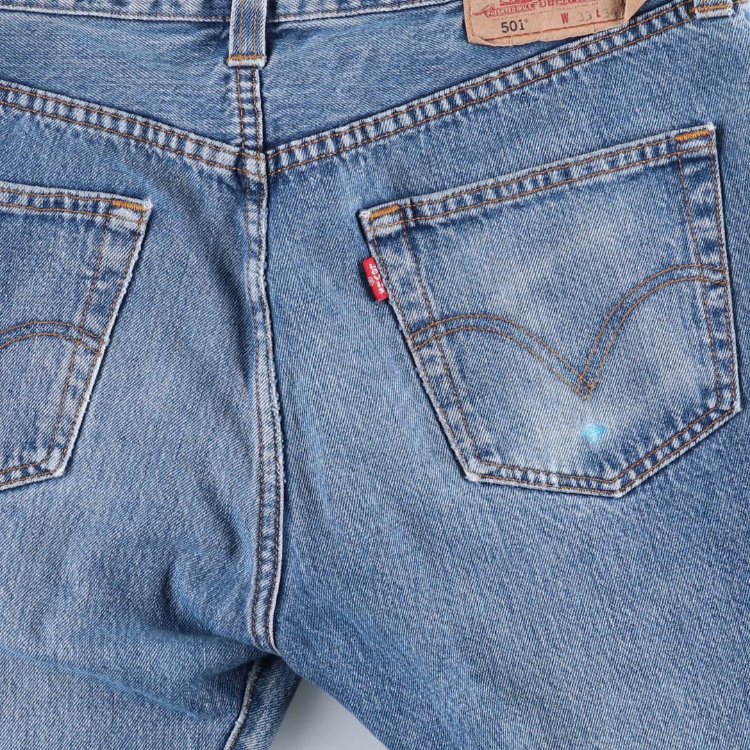 Levi's 501 Euro model straight denim pants for men, size W34 cotton blue type Vintage Second Hand