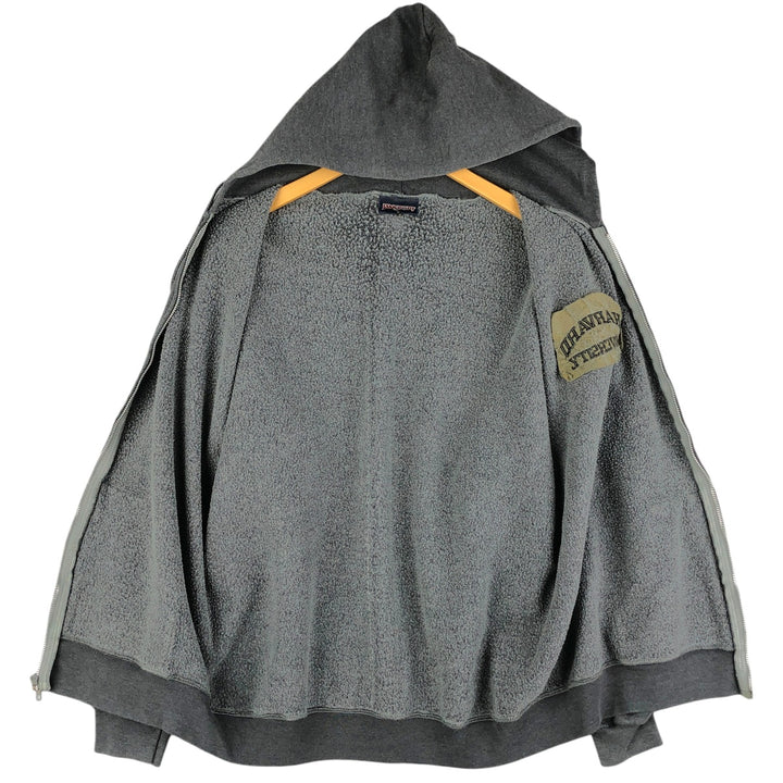 Jansport Harvard University College Sweatshirt Full-Zip Hoodie, Men's Size L unclear Charcoal Vintage Second Hand