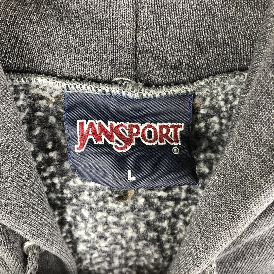 Jansport Harvard University College Sweatshirt Full-Zip Hoodie, Men's Size L unclear Charcoal Vintage Second Hand