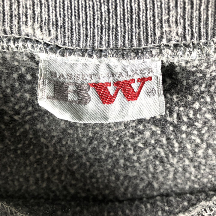 Vintage 1980'S BW horse print sweatshirt, size L, men's unclear gray type Vintage Second Hand
