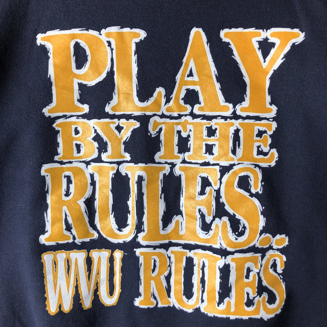Vintage Tultex message print sweatshirt, made in the USA, men's size XL. cotton navy blue type Vintage Second Hand