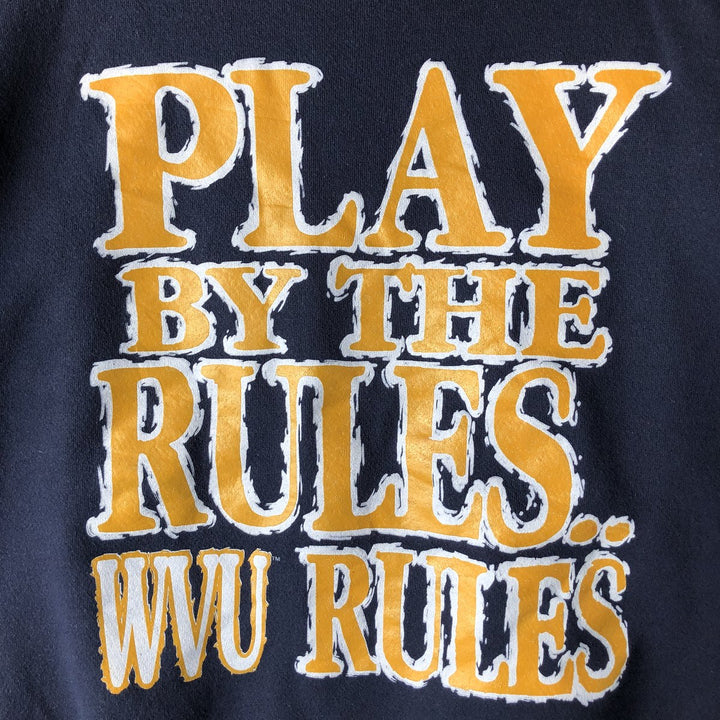 Vintage Tultex message print sweatshirt, made in the USA, men's size XL. cotton navy blue type Vintage Second Hand