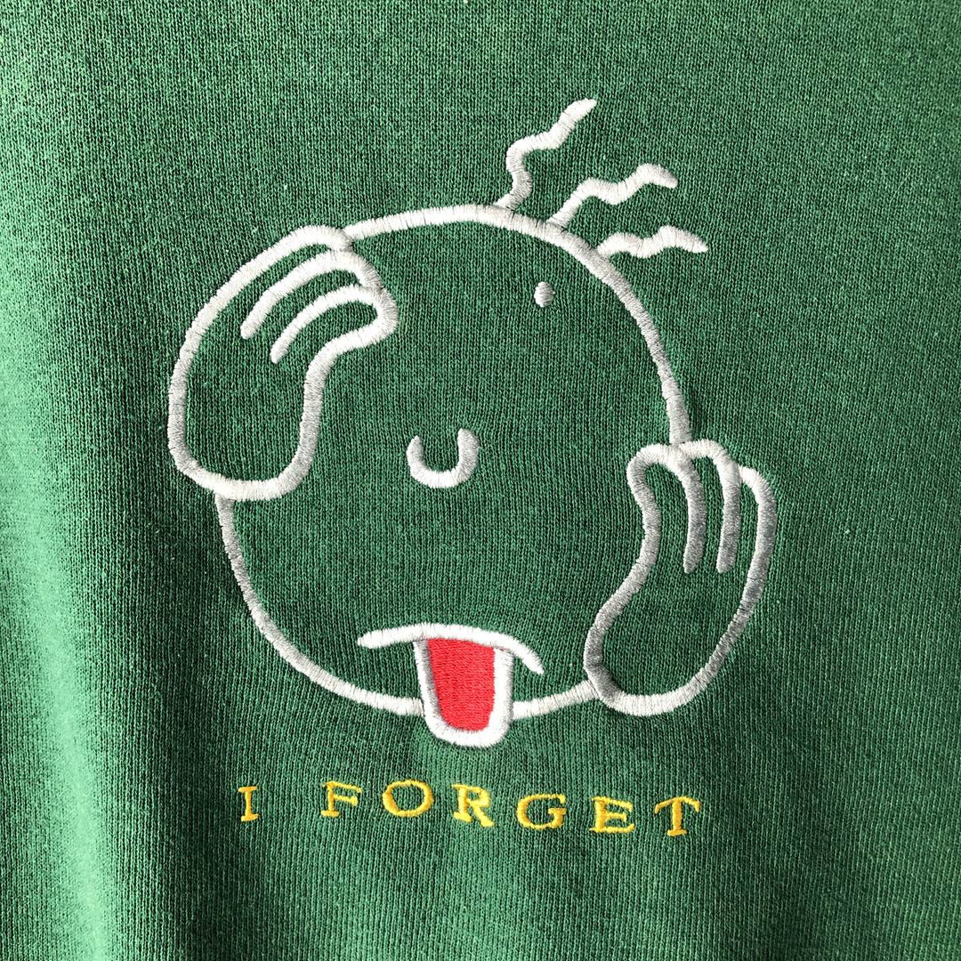 2000'S Hanes sweatshirt, men's size XL cotton Green type dark green Vintage Second Hand