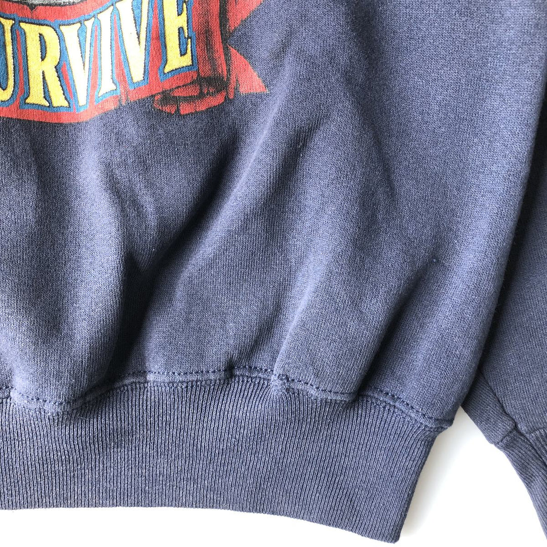 90'S Lee snake print sweatshirt with python and skull print, made in the USA, size L. unclear navy blue type Vintage Second Hand