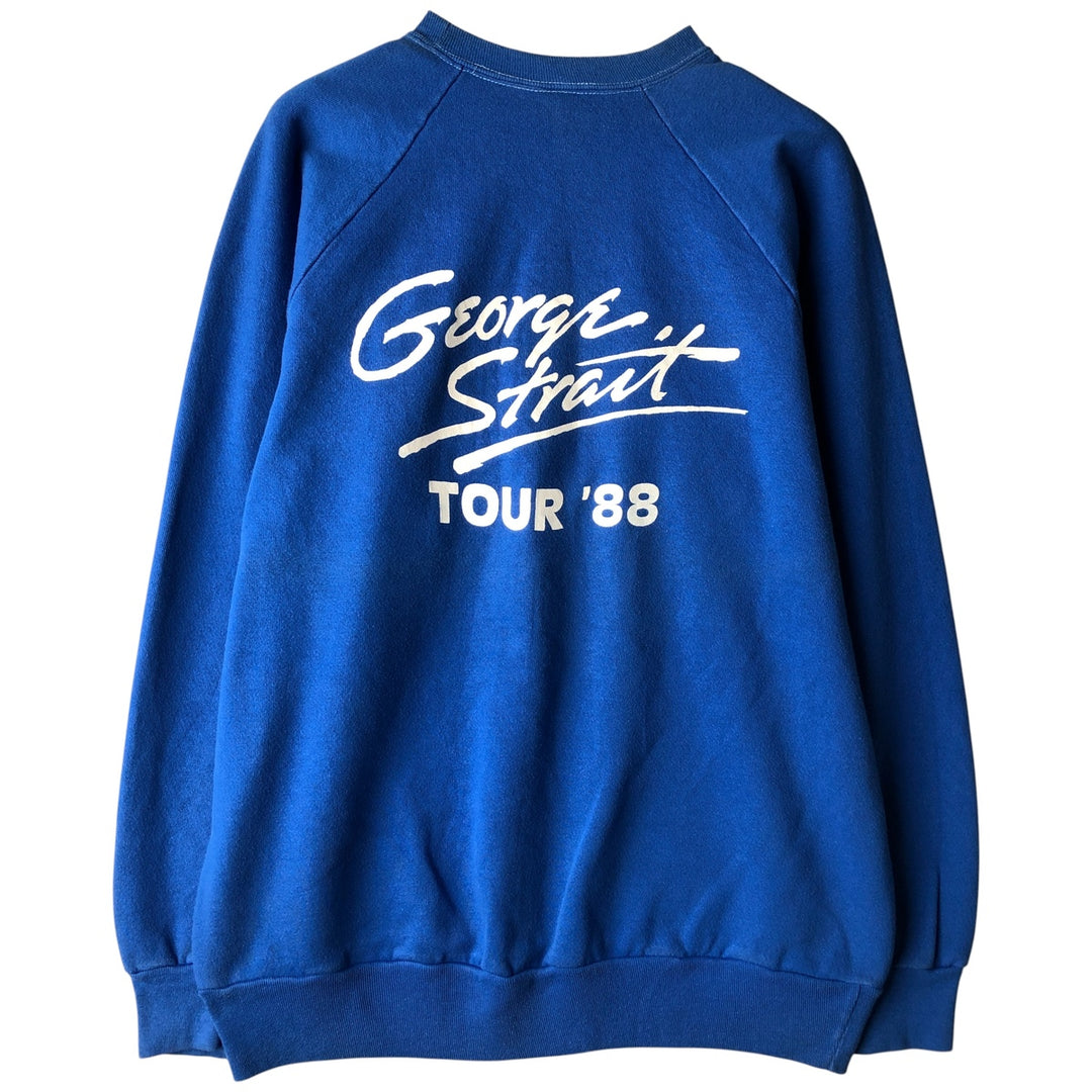 Vintage 1980'S Anvil printed sweatshirt, made in the USA, men's size XL cotton blue type Vintage Second Hand