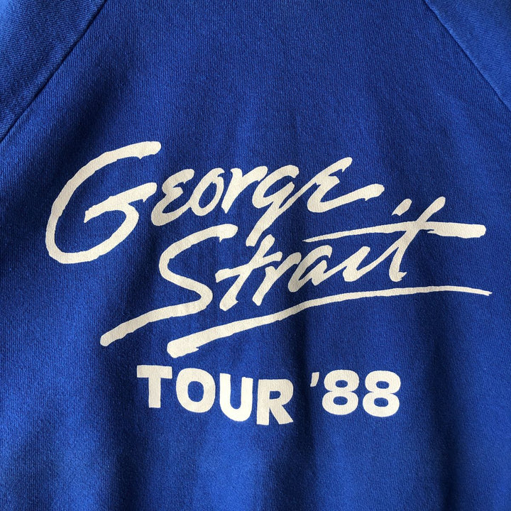 Vintage 1980'S Anvil printed sweatshirt, made in the USA, men's size XL cotton blue type Vintage Second Hand