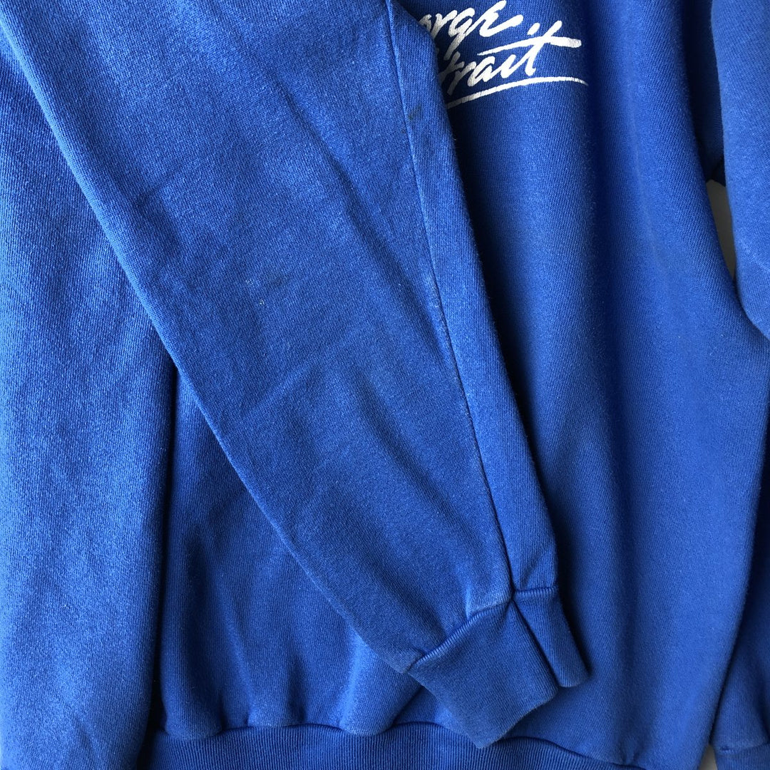 Vintage 1980'S Anvil printed sweatshirt, made in the USA, men's size XL cotton blue type Vintage Second Hand