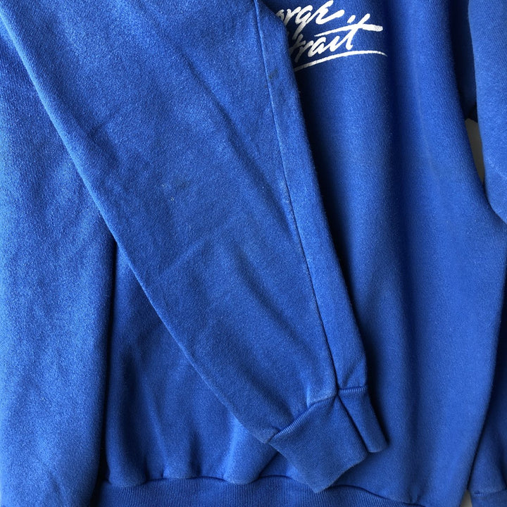 Vintage 1980'S Anvil printed sweatshirt, made in the USA, men's size XL cotton blue type Vintage Second Hand