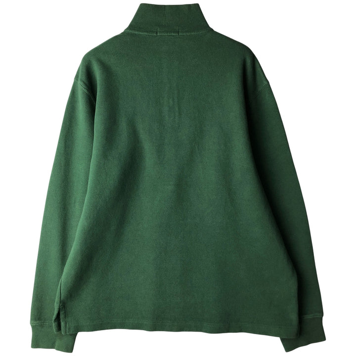 Ralph Lauren POLO RALPH LAUREN Half-zip sweatshirt, sweatshirt, men's size L cotton Green type dark green Vintage Second Hand