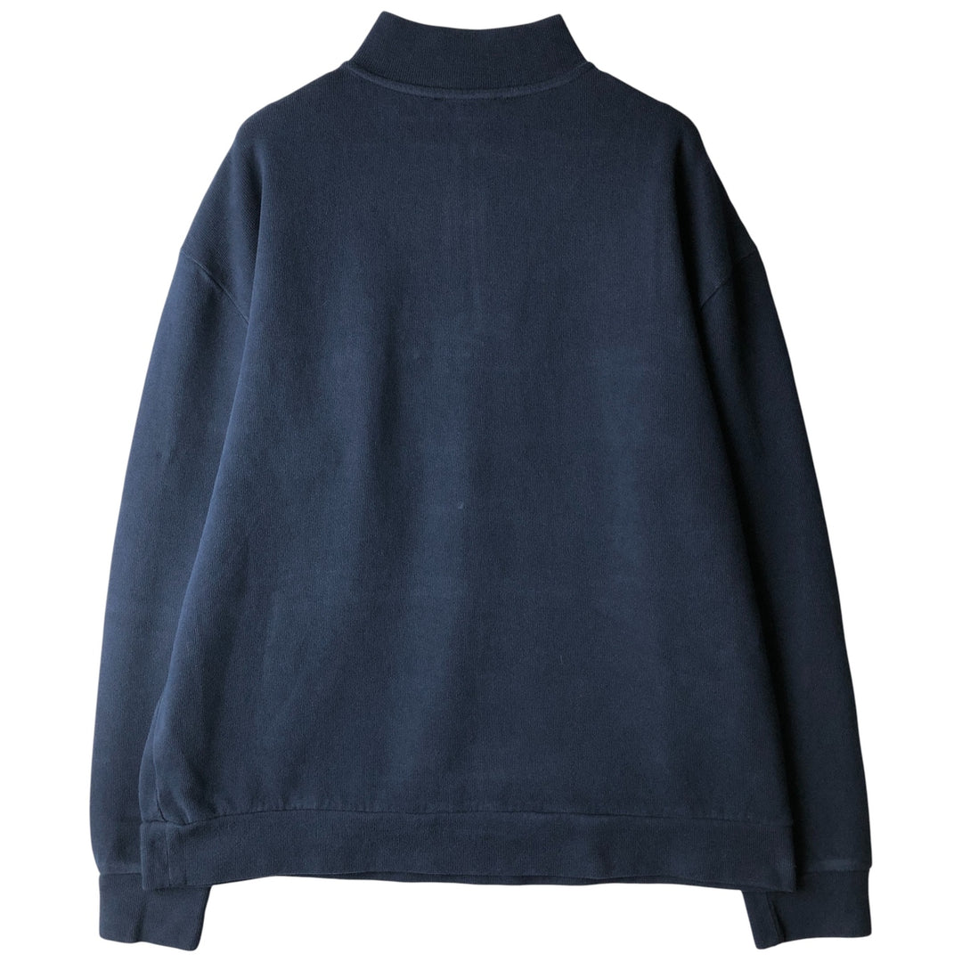 Banana Republic Half-Zip Sweatshirt, Men's XL cotton Navy blue Vintage Second Hand