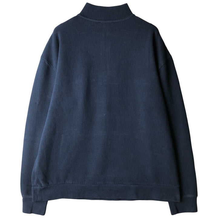 Banana Republic Half-Zip Sweatshirt, Men's XL cotton Navy blue Vintage Second Hand