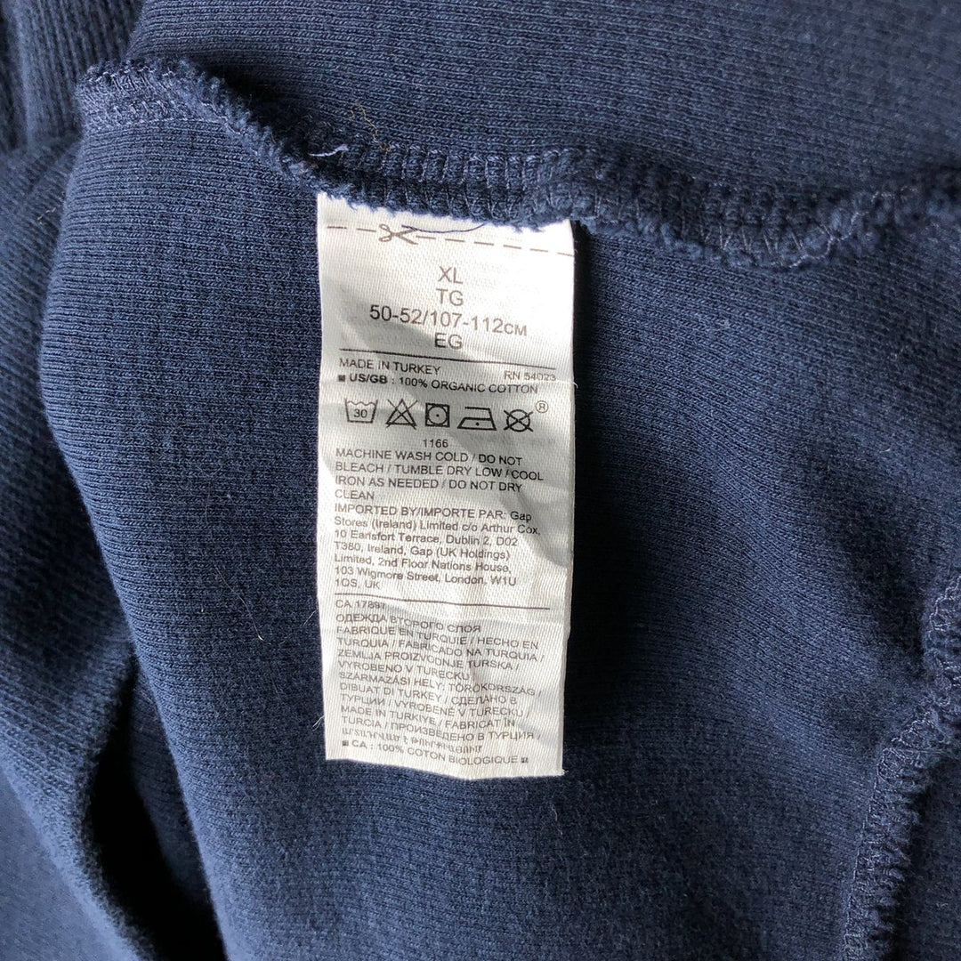 Banana Republic Half-Zip Sweatshirt, Men's XL cotton Navy blue Vintage Second Hand