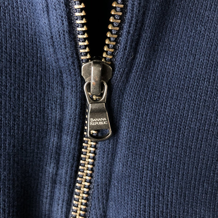 Banana Republic Half-Zip Sweatshirt, Men's XL cotton Navy blue Vintage Second Hand