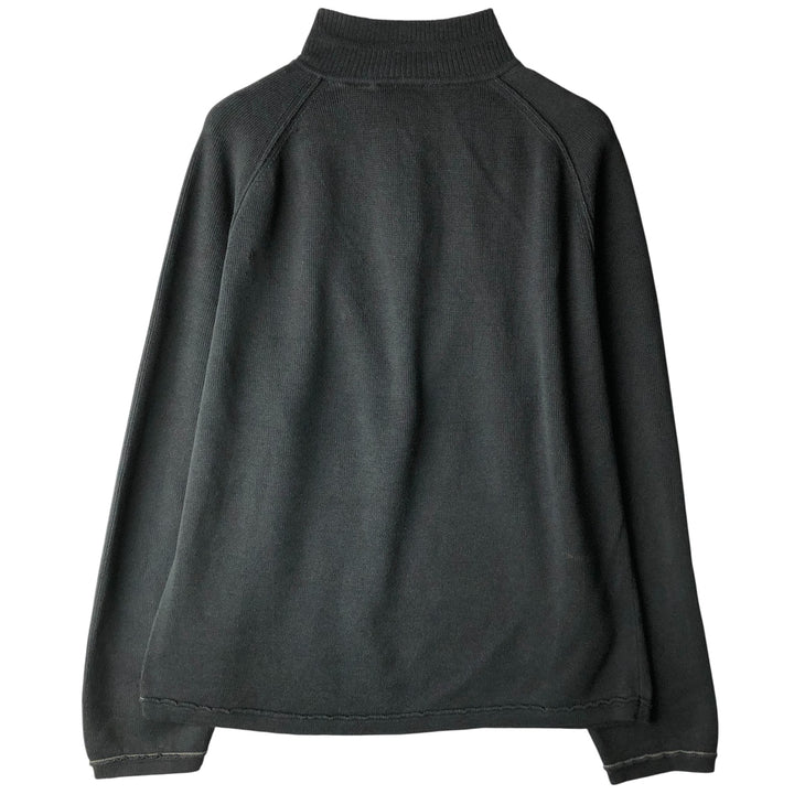 DKNY JEANS Half-Zip Sweatshirt, Men's Size L cotton black type Vintage Second Hand