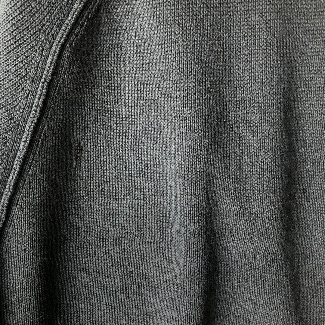 DKNY JEANS Half-Zip Sweatshirt, Men's Size L cotton black type Vintage Second Hand