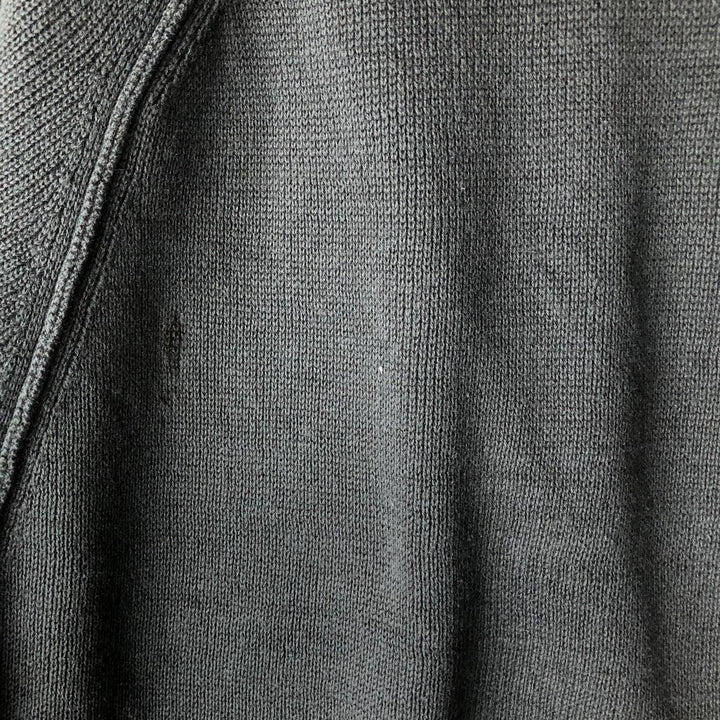 DKNY JEANS Half-Zip Sweatshirt, Men's Size L cotton black type Vintage Second Hand