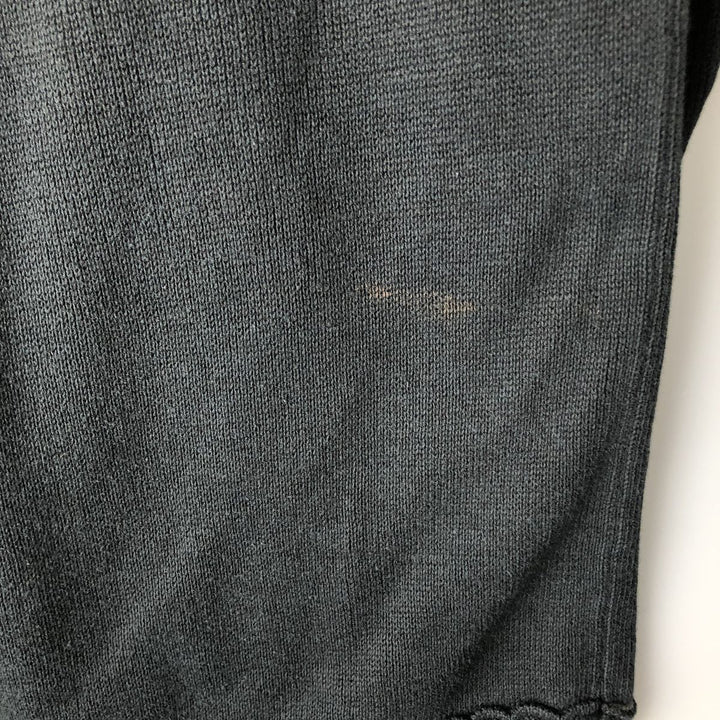 DKNY JEANS Half-Zip Sweatshirt, Men's Size L cotton black type Vintage Second Hand