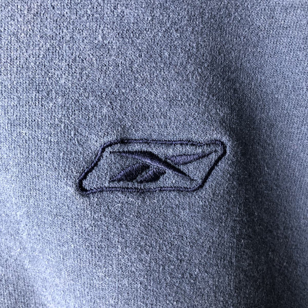 Vintage 90'S Reebok Half-Zip Sweatshirt, Men's Size L cotton Blue type light blue Vintage Second Hand