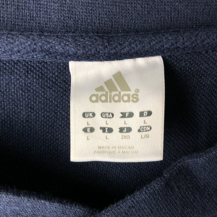 Adidas MLB New York Yankees V-neck logo sweatshirt, men's size L cotton navy blue type Vintage Second Hand