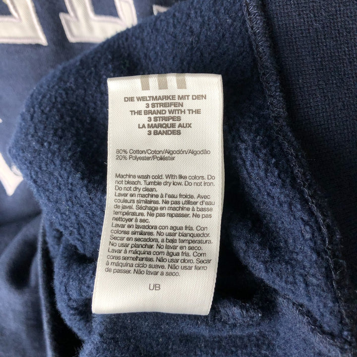 Adidas MLB New York Yankees V-neck logo sweatshirt, men's size L cotton navy blue type Vintage Second Hand