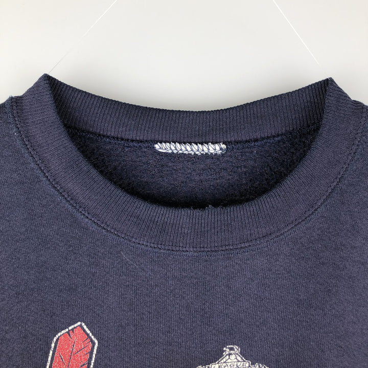 Vintage MLB Cleveland Indians print sweatshirt, size XL, men's unclear navy blue type Vintage Second Hand