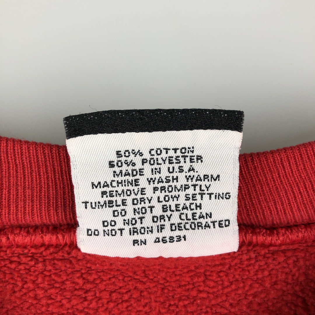 Vintage 1990'S SIGNAL SPORTS NBA Chicago Bulls Print Sweatshirt, Made in USA, Men's Size XL cotton red type Vintage Second Hand