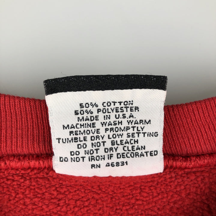 Vintage 1990'S SIGNAL SPORTS NBA Chicago Bulls Print Sweatshirt, Made in USA, Men's Size XL cotton red type Vintage Second Hand