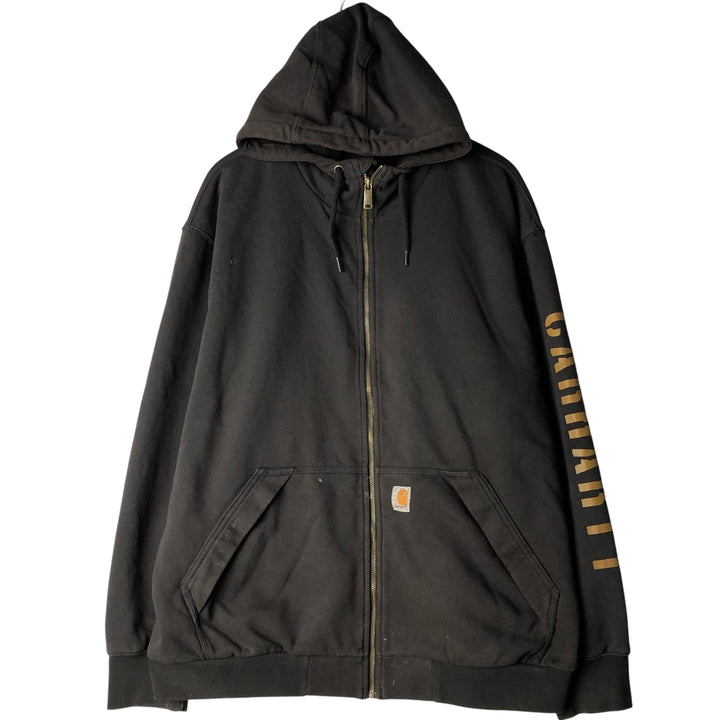 Carhartt Loose Fit Sweat Full Zip Hoodie, Men's XL cotton black type Vintage Second Hand