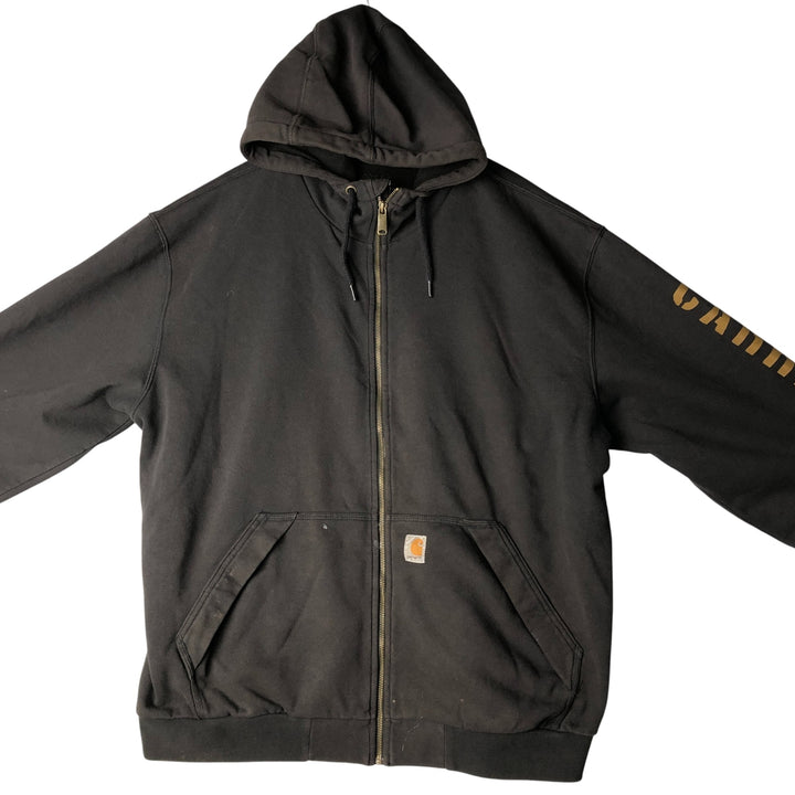 Carhartt Loose Fit Sweat Full Zip Hoodie, Men's XL cotton black type Vintage Second Hand