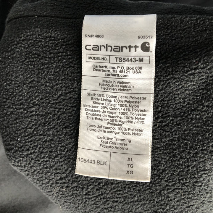 Carhartt Loose Fit Sweat Full Zip Hoodie, Men's XL cotton black type Vintage Second Hand