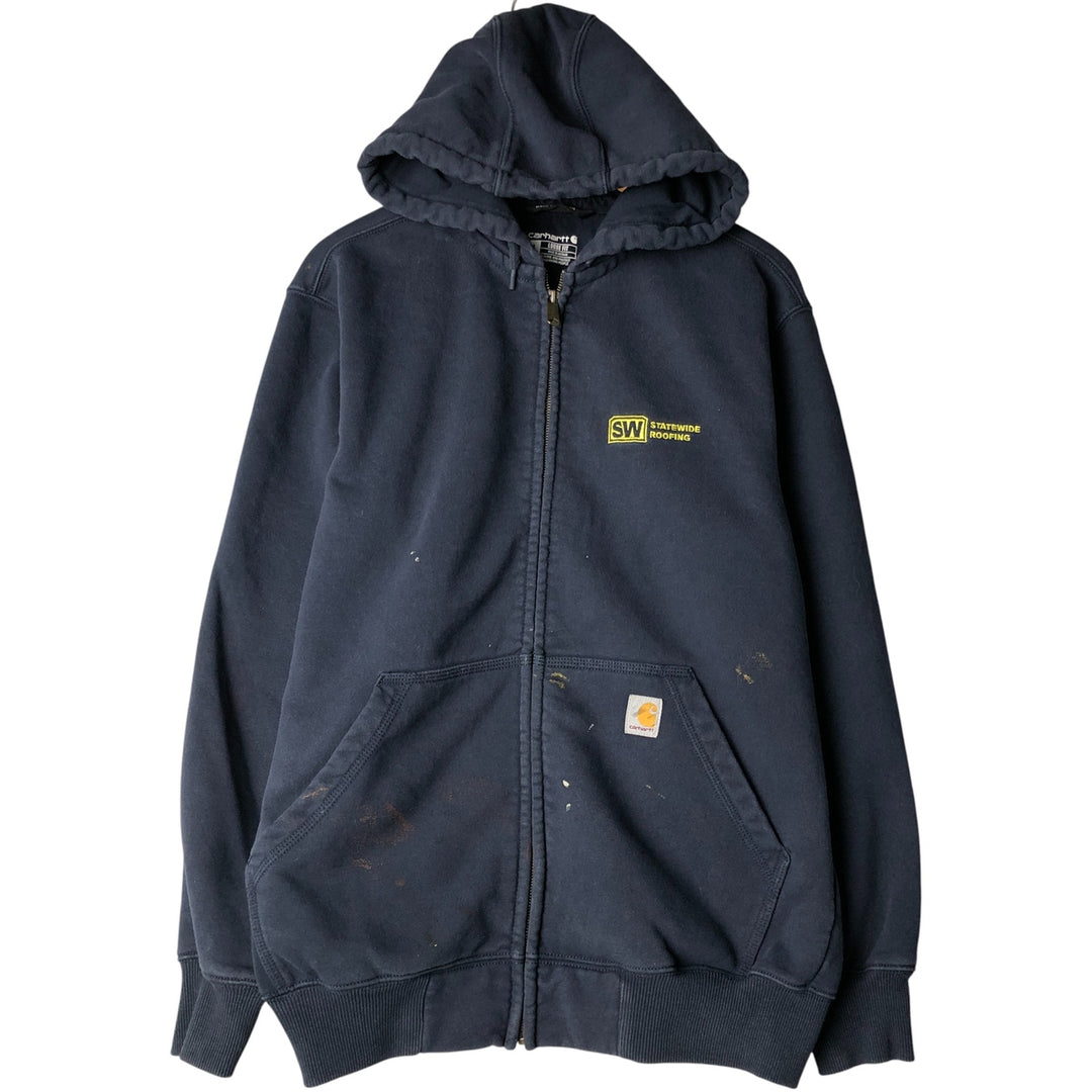 Carhartt Loose Fit Full-Zip Sweatshirt, Men's Size M cotton navy blue type Vintage Second Hand